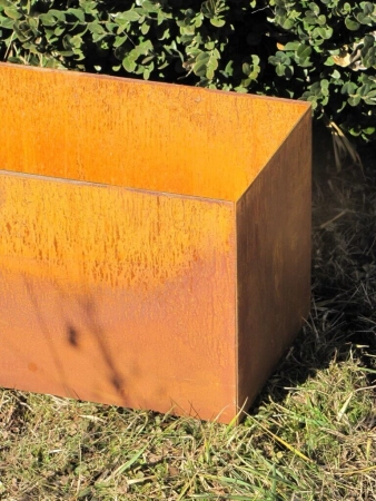 Edelrost Pflanzkübel rechteckig 50 cm