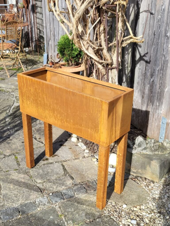 Preview: Edelrost Pflanzkasten Hochbeet, schmal