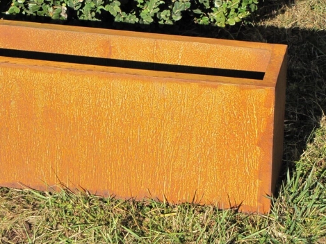 Edelrost Pflanzkübel rechteckig breit 80 cm