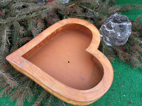 Edelrost Pflanzschale Herz