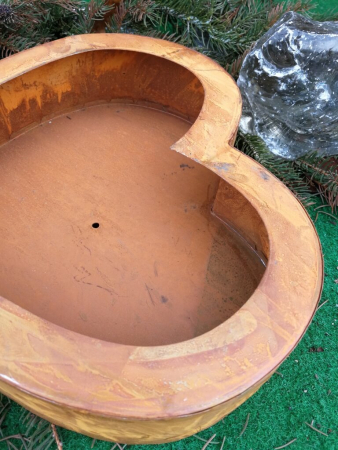 Preview: Edelrost Pflanzschale Herz