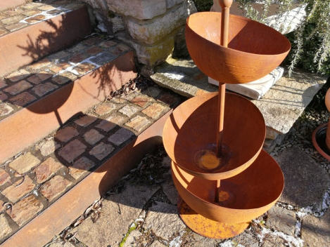 Edelrost Pflanzturm Schale