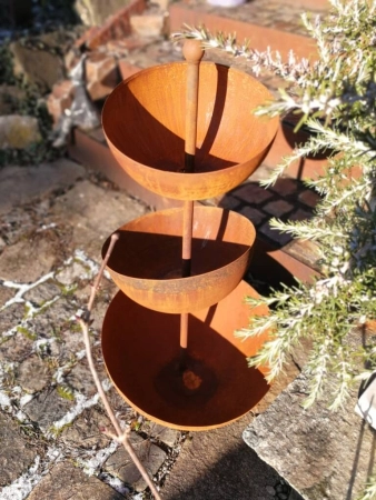 Edelrost Pflanzturm Schale