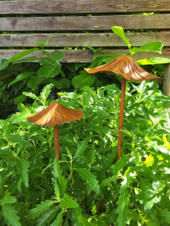 Preview: Edelrost 3D Pilz zum Stecken