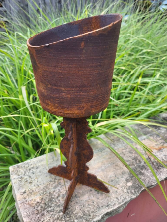 Edelrost Pflanzvase oder Standfackel