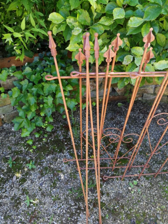 Preview: Edelrost Rankzaun Monika, 3-teilig