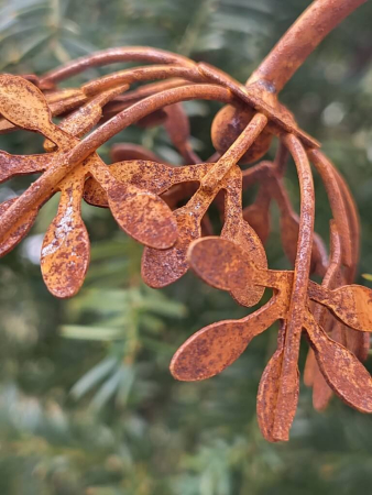 Preview: Edelrost Regenmesser 3 Blüten, filigran