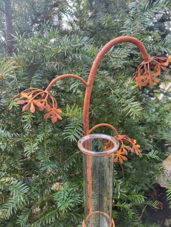 Preview: Edelrost Regenmesser 3 Blüten, filigran