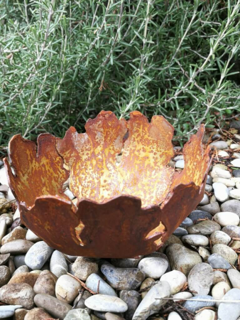 Edelrost Mini-Schale Riss