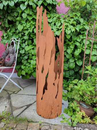 Preview: Edelrost Dekosäule Treibholz 100 cm und 120 cm