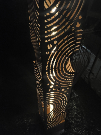 Edelrost Dekosäule Leuchtsäule Orbita