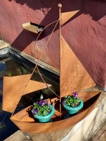 Edelrost Schiff zum Bepflanzen
