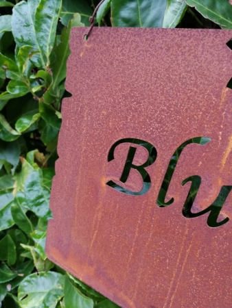 Edelrost Schild Blumengarten