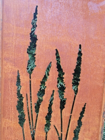 Edelrost Gartenschild Gräser