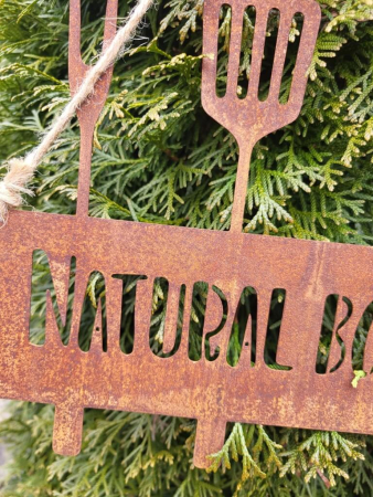 Preview: Edelrost Hängeschild Natural Born Griller