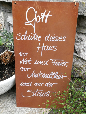 Edelrost Schild Amtswillkür