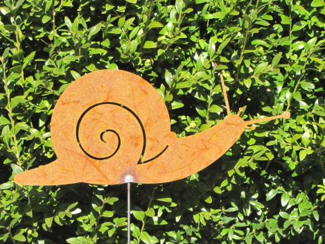 Edelrost Schnecke am Stab