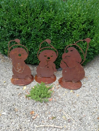 Edelrost Schneemann Olaf (Hände verschränkt)