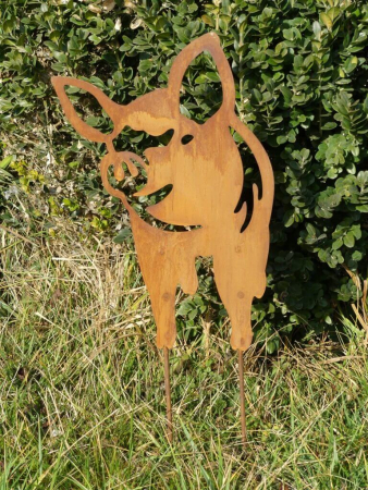 Edelrost Schwein zum Stecken