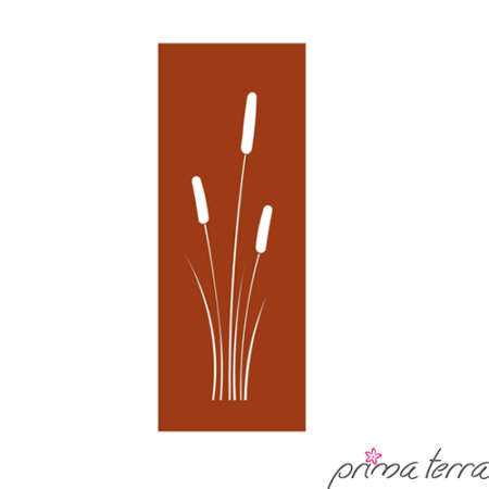 Preview: Edelrost Sichtschutzwand Schilf Prima Terra