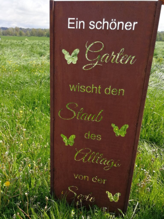 Edelrost Paravent Staub des Alltags