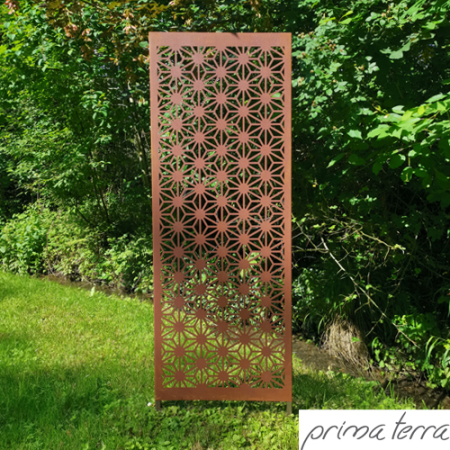 Preview: Edelrost Sichtschutzwand Asanoha Prima Terra