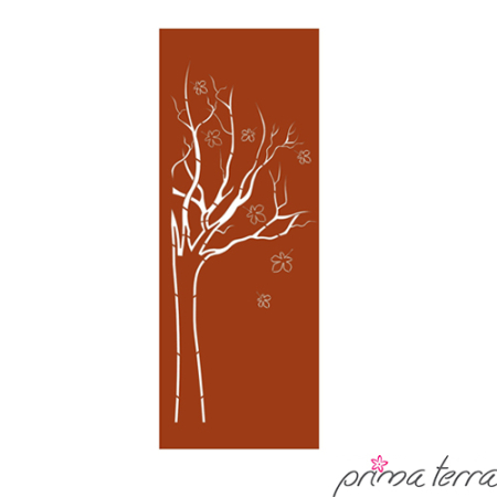 Preview: Edelrost Sichtschutzwand Baum Prima Terra