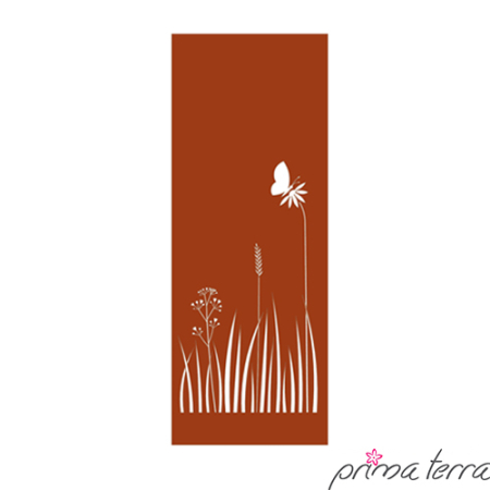 Preview: Edelrost Sichtschutzwand Gräser Prima Terra