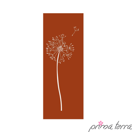 Preview: Edelrost Sichtschutzwand Pusteblume Prima Terra