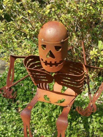 Preview: Edelrost Skelett Skifahrer