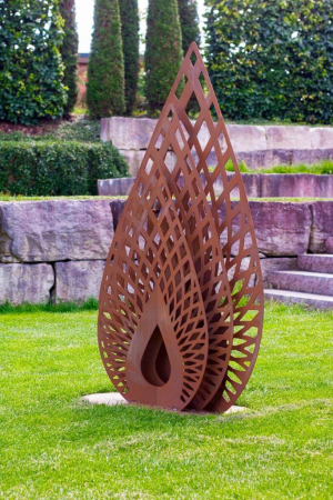 Edelrost Skulptur Tropfen