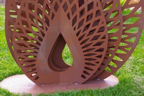Edelrost Skulptur Tropfen