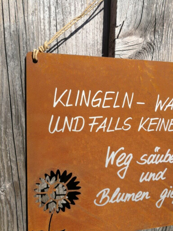 Spruchtafel Blume