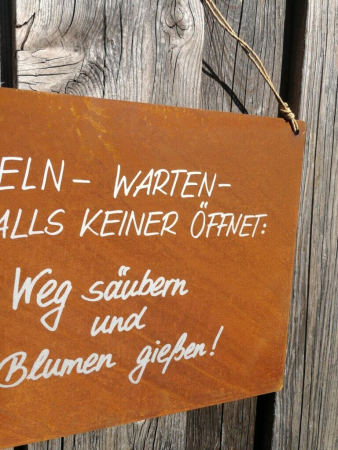 Spruchtafel Blume