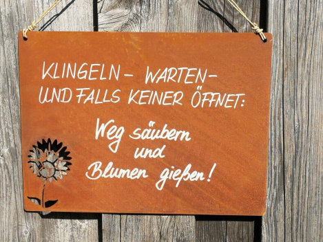 Spruchtafel Blume