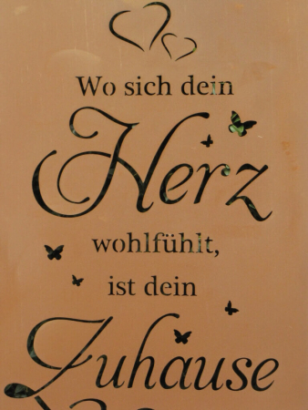 Edelrost Gedichttafel Herz Zuhause 40 cm