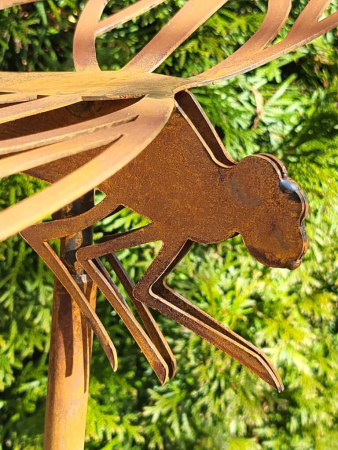 Preview: Edelrost Gartenstecker Libelle, groß