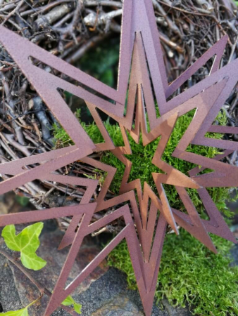 Preview: Edelrost 3D-Stern zum Aufdrehen