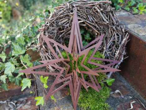 Preview: Edelrost 3D-Stern zum Aufdrehen