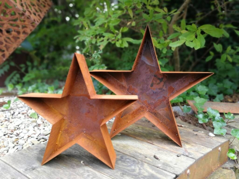 Preview: Edelrost Sternenschale, ohne Rand