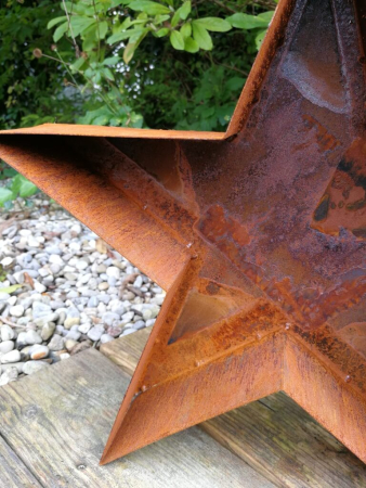 Preview: Edelrost Sternenschale, ohne Rand