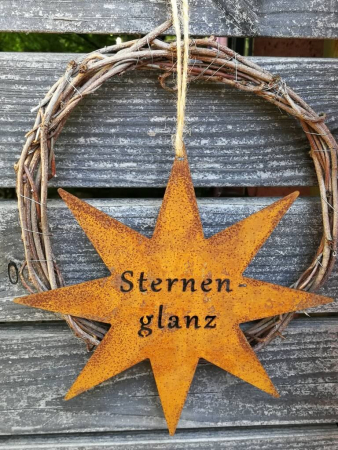 Preview: Edelrost Stern Sternenglanz, zum Hängen