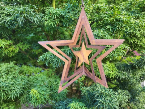 Preview: Edelrost 3D-Stern Stella, zum Aufdrehen