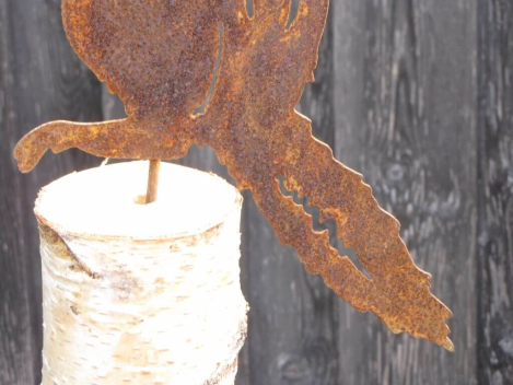 Preview: Edelrost Streifenhörnchen zum Stecken