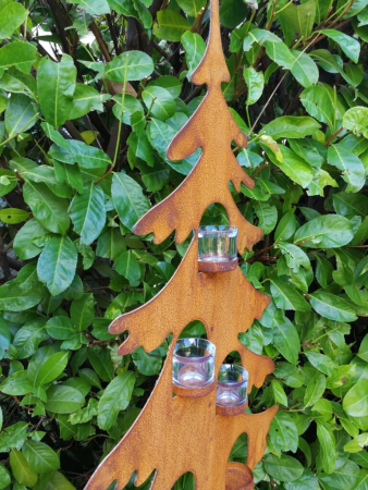 Preview: Edelrost Tanne für Windlichter