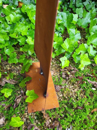 Preview: Edelrost Tanne modern mit Goldstern