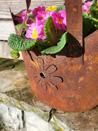 Preview: Edelrost Handtasche zum Bepflanzen