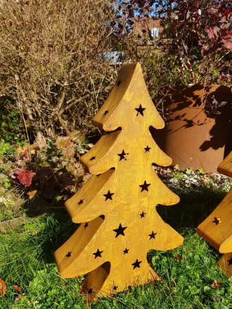 Baum Metall Weihnachten Rost Edelrost Weihnachtsbaum zum Hängen in 2 Größen