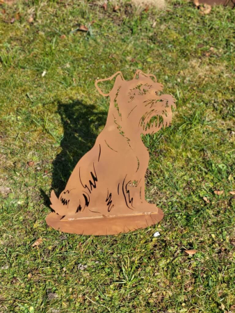 Preview: Edelrost Hund Schnauzer Oskar