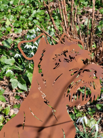 Preview: Edelrost Hund Schnauzer Oskar